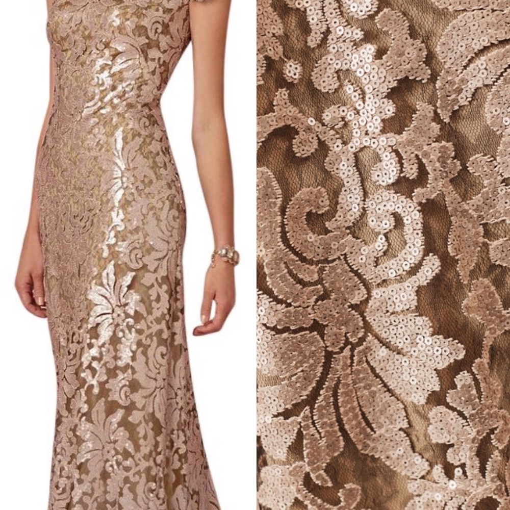 NWT Tadashi Shoji Odette Sequin Dress - Picture 5 of 12